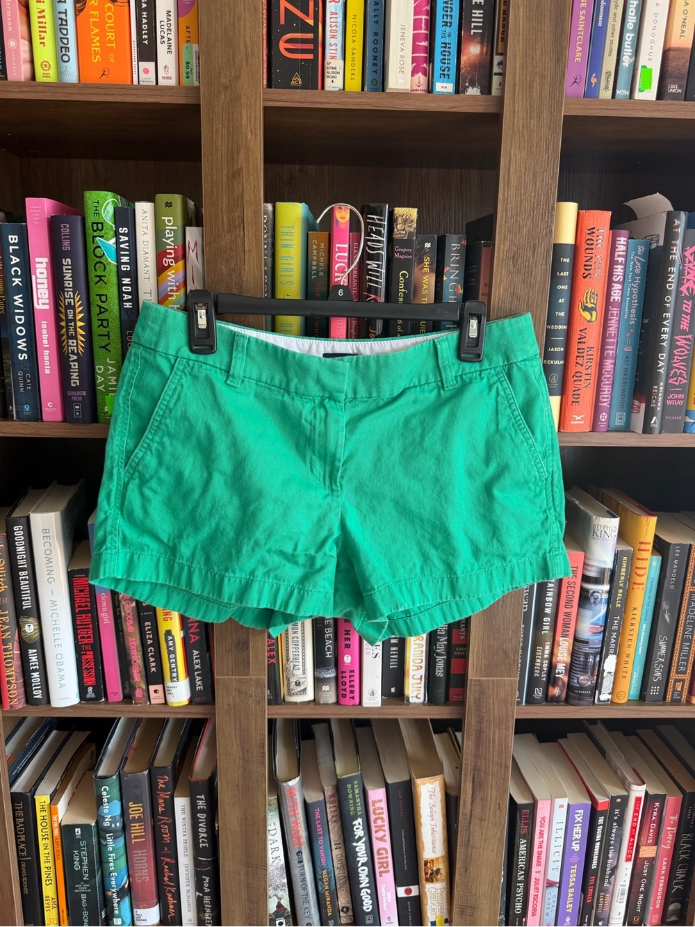 Women’s Casual Green Cotton Shorts